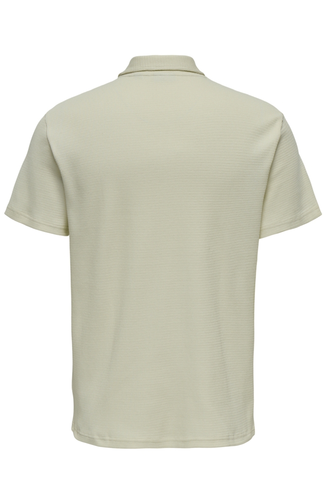 ONSCAL REG STRUCT SS HALFZIP POLO 22032821 SILVER LINING